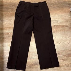 Women’s Faconnable chocolate brown Cotton Blend Lux trousers.  Size 10